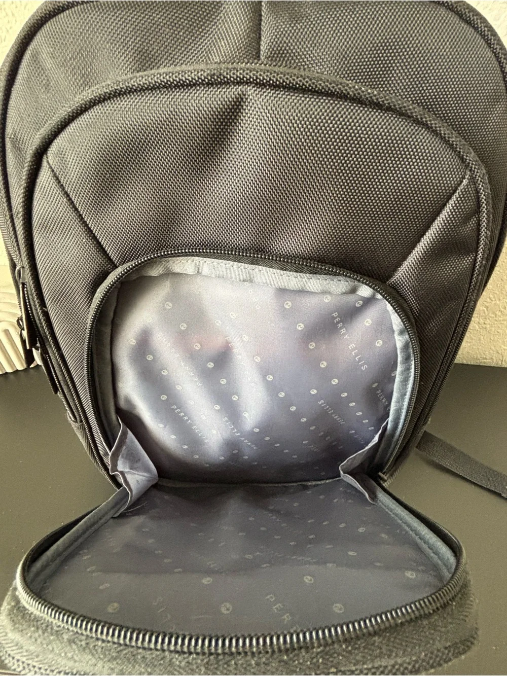Perry Ellis Black Backpack for Men - Durable Everyday Carry